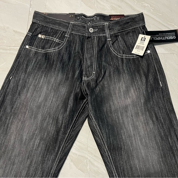 Vintage Y2K South Pole Jeans Pants 34x34 Black Sand Baggy Rare Deadstock NWT - Picture 5 of 5